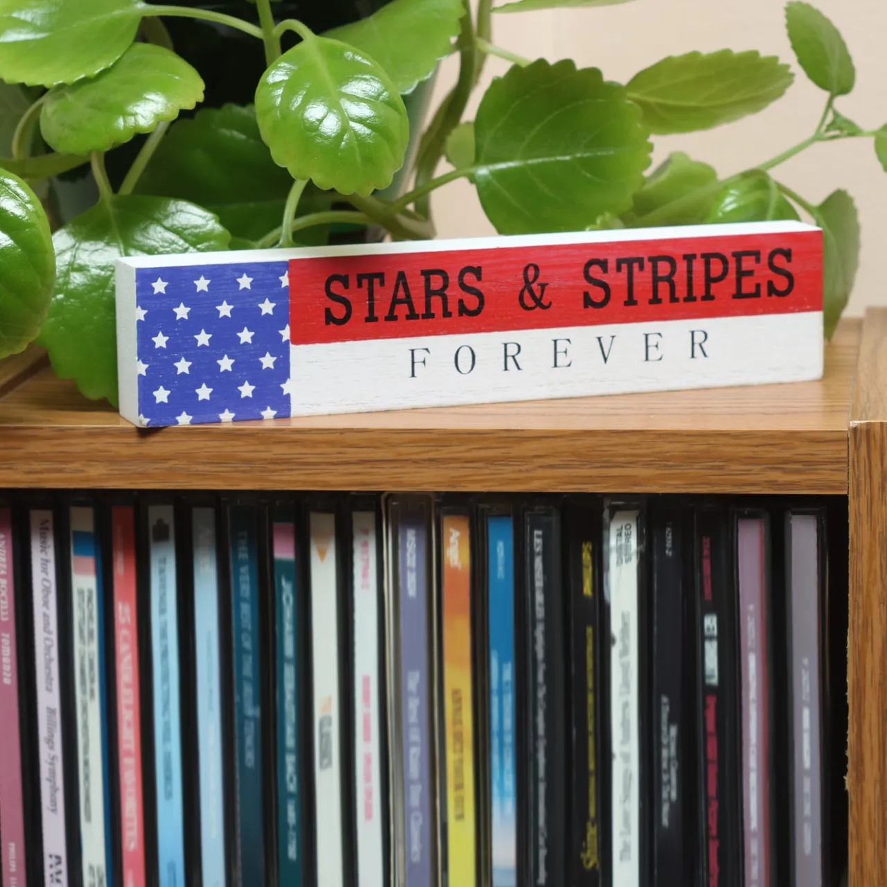Online National Tree Company 19 in. Patriotic Stars & Stripes Forever Table Decoration