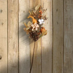 Online National Tree Company 28 in. 2-Piece Fall Bouquet, Decorated with Gourds, Berry Clusters, Pine Cones, Assorted Leaves