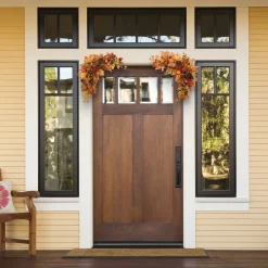 Discount National Tree Company 30 in. 2-Piece Fall Door Corners with Maple Leaves, Pine Cones, Pomegranates, Berry Clusters