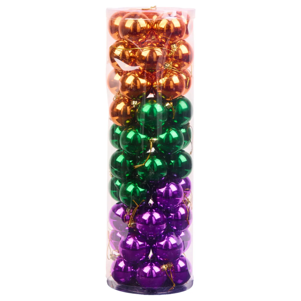 Discount National Tree Company 20 in. 50-Piece Halloween Orange, Green and Purple Ball Ornaments Set