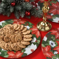 Clearance National Tree Company 13 in. 4-Piece Holiday Plate Set
