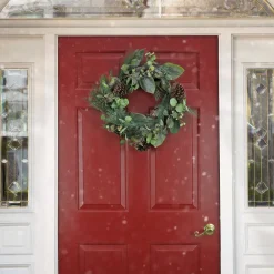 National Tree Company 24 in. Pine Berry Cone Plastic Wreath