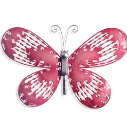 New National Tree Company 18 in. Pink Butterfly Wall Decoration