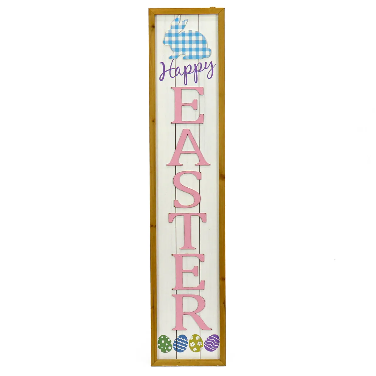 Discount National Tree Company 43 in. Pink Easter Sign Porch Decoration
