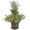 National Tree Company 48 in. Pre Lit Cedar and Evergreen Artificial Shrub with Blue and White Berries, LED Lights