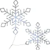 Outlet National Tree Company 24 in. Pre Lit Diamond Tip Snowflake Decorationvwith Cool White LED Lights