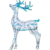 Online National Tree Company 48 in. Pre Lit Iridescent Reindeer Decoration with Cool White LED Lights