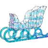 National Tree Company 26 in. Pre Lit Iridescent Santa Sleigh Decoration, Strung with 105 Cool White LED Lights