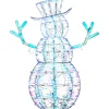 Sale National Tree Company 48 in. Pre Lit Iridescent Snowman Decoration, Cool White LED Lights