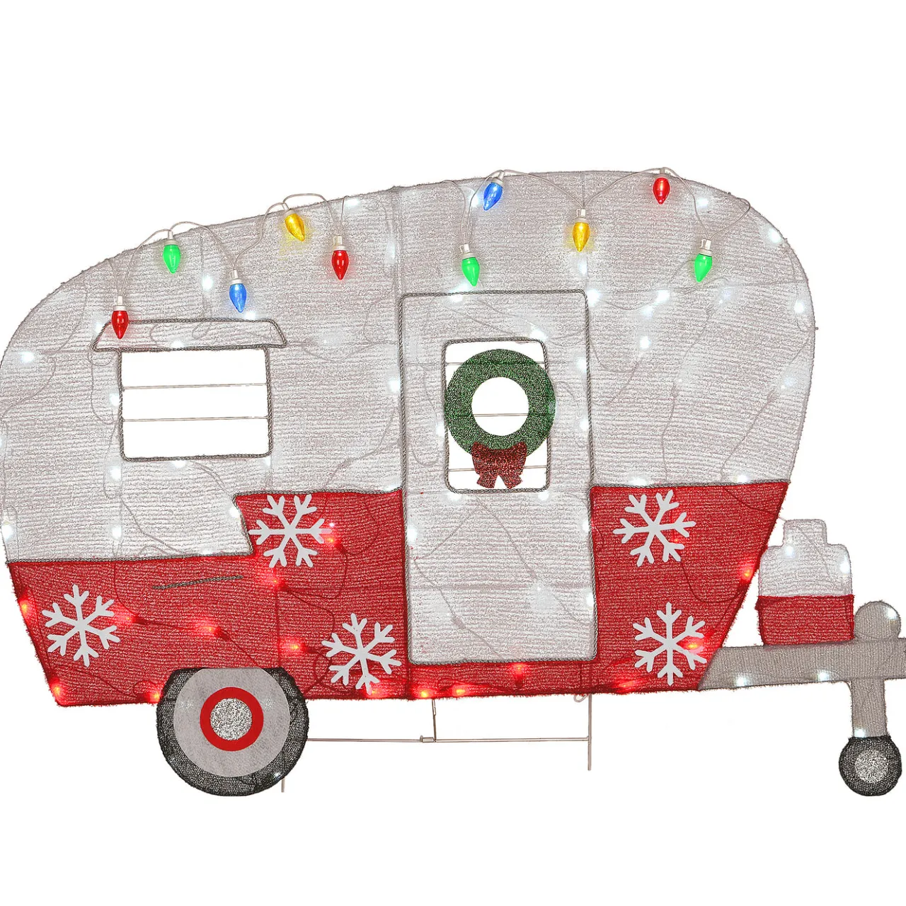 New National Tree Company 32 in. Pre-Lit Christmas Camper