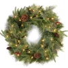 Hot National Tree Company 30 in. Pre-Lit Colonial Fir Wreath with Clear Lights