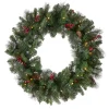 Outlet National Tree Company 30 in. Pre-Lit Crestwood Spruce Wreath with Warm White LED Lights