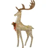 Best National Tree Company 55 in. Pre-lit Crystal Champagne Standing Buck