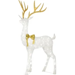 Hot National Tree Company 86 in. Pre-lit Crystal White Standing Buck