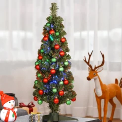 New National Tree Company 36 in. Pre-Lit Fiber Optic Fireworks Ornament Tree