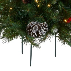 Sale National Tree Company 18 in. Pre-Lit Frosted Berry Urn Filler with LED Lights