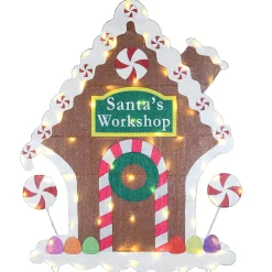 New National Tree Company 42 in. Pre-Lit Gingerbread House