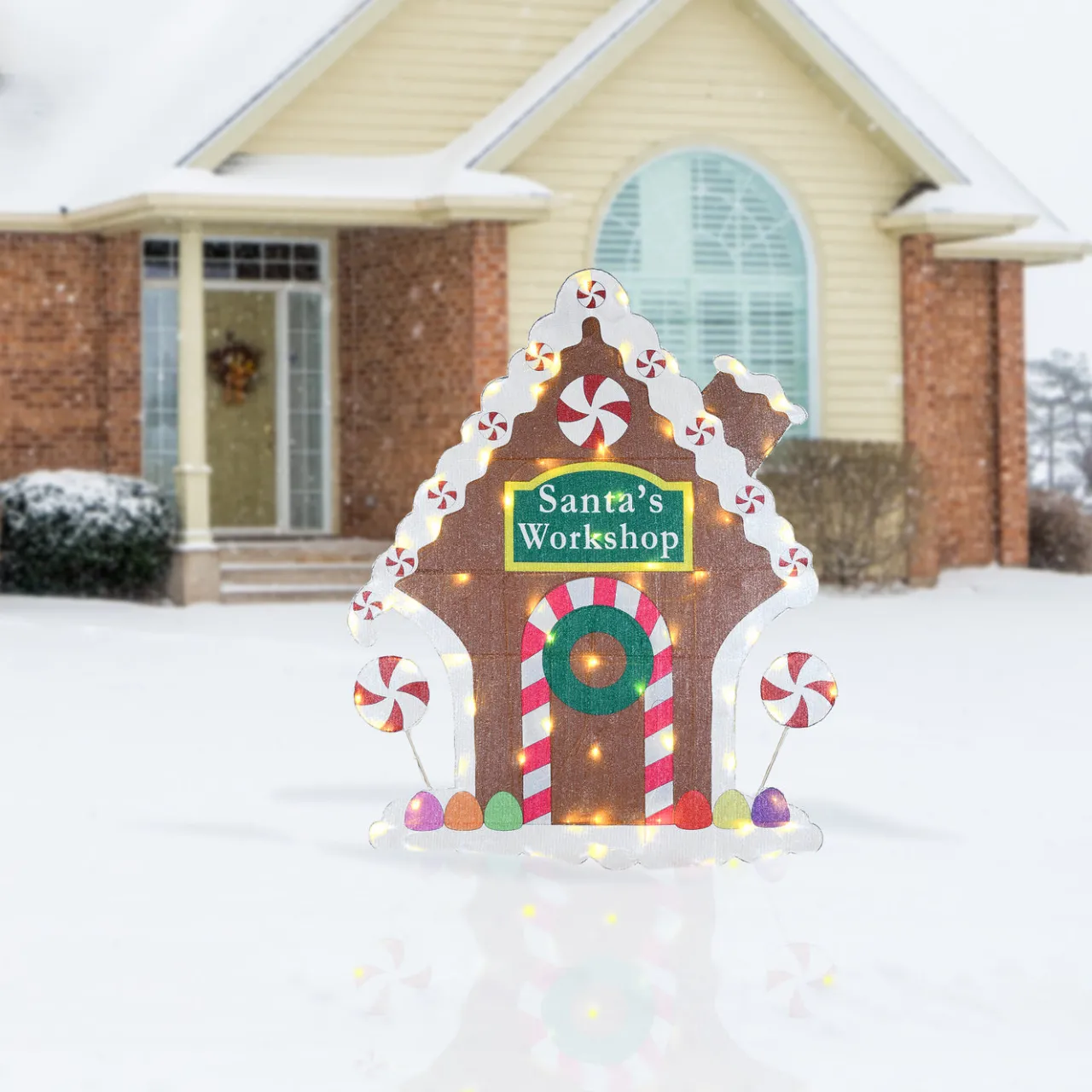 New National Tree Company 42 in. Pre-Lit Gingerbread House