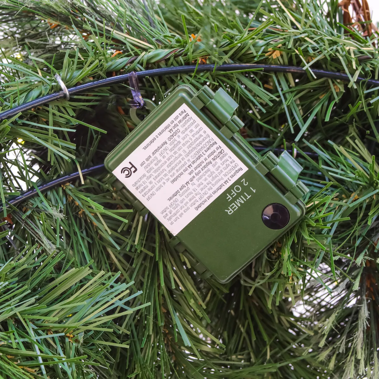 Online National Tree Company 30 in. Pre-Lit Glistening Pine Wreath with LED Lights
