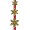 Best National Tree Company 70 in. Pre-Lit Glittery Bristle Pine Snowflake with White Lights