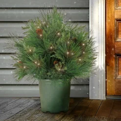 Outlet National Tree Company 26 in. Pre-Lit HGTV Home Collection Black Tie Planter Filler