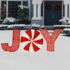 Clearance National Tree Company 18 in. Pre-Lit JOY Decoration