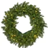 Best National Tree Company 24 in. Pre-Lit Kingswood Fir Wreath with Dual Color Infinity Lights