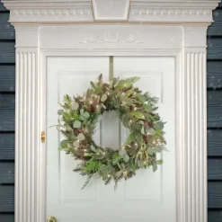 National Tree Company 30 in. Pre-Lit North Conway Wreath with Warm White LED Lights