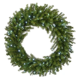 Hot National Tree Company 36 in. Pre-Lit Norwood Fir Memory Shape Wreath with Clear Lights