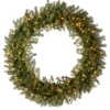 Best National Tree Company 48 in. Pre-Lit Norwood Fir Wreath with Clear Lights