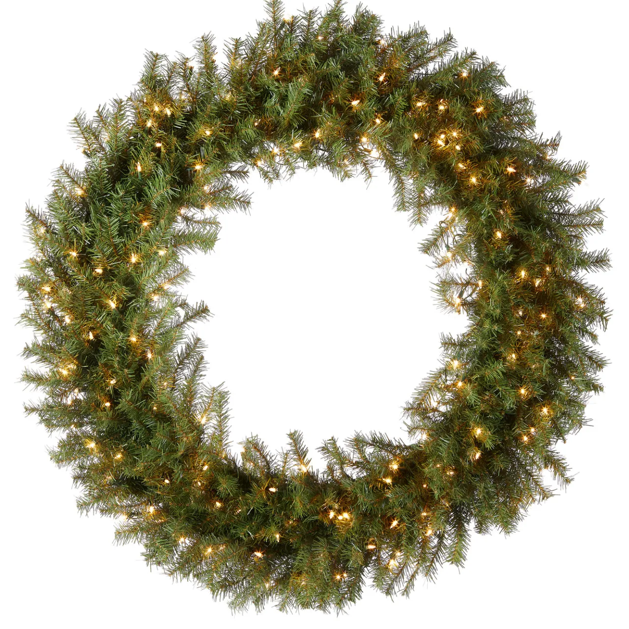 Best National Tree Company 48 in. Pre-Lit Norwood Fir Wreath with Clear Lights