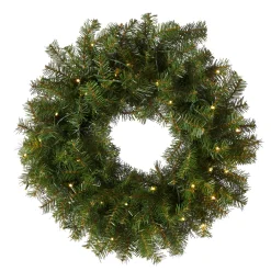 Best National Tree Company 30 in. Pre-Lit Norwood Fir Wreath with LED Lights