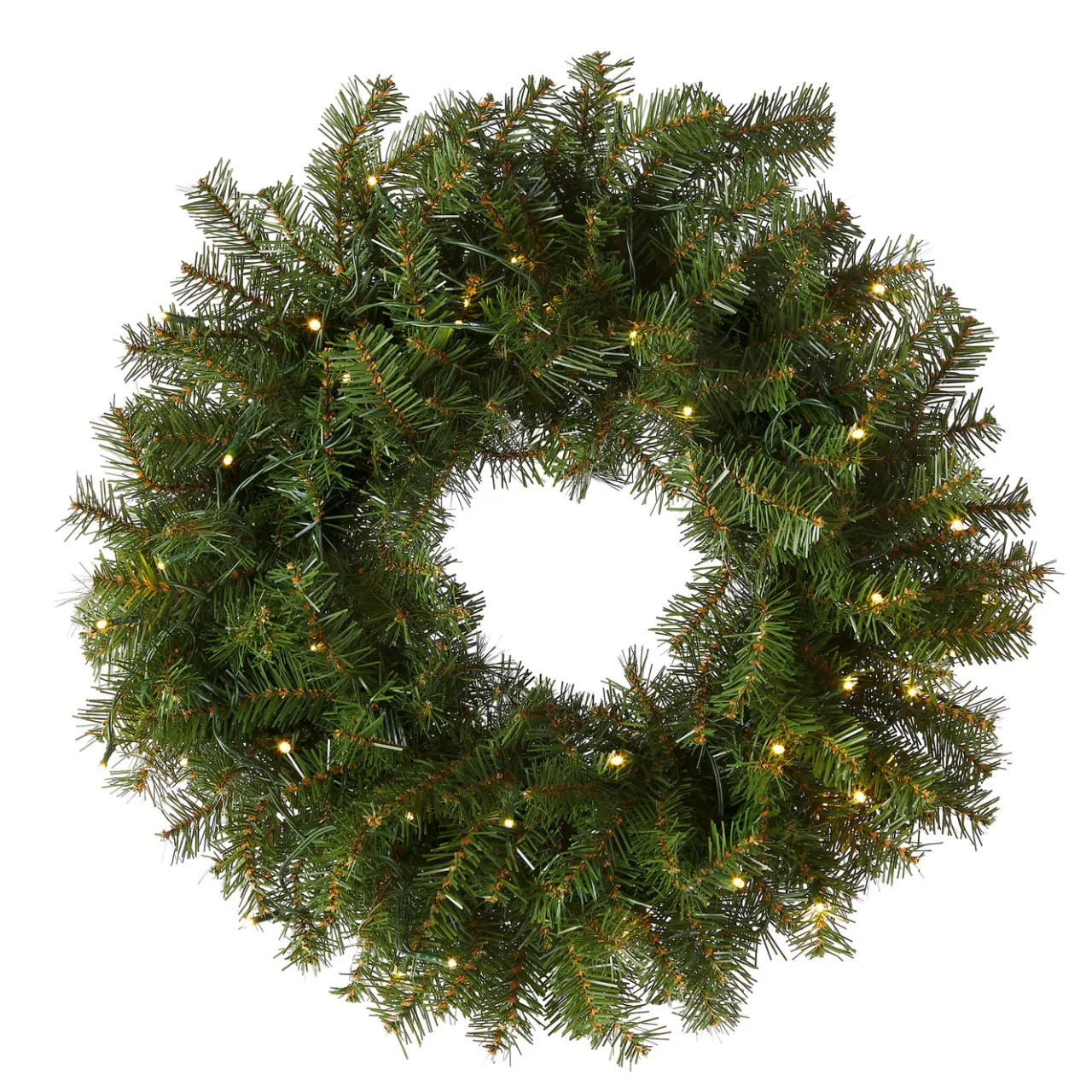 Best National Tree Company 30 in. Pre-Lit Norwood Fir Wreath with LED Lights