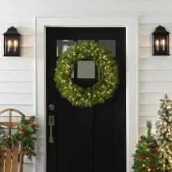 Best National Tree Company 30 in. Pre-Lit Norwood Fir Wreath with LED Lights