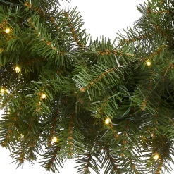 Best National Tree Company 30 in. Pre-Lit Norwood Fir Wreath with LED Lights