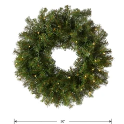 Best National Tree Company 30 in. Pre-Lit Norwood Fir Wreath with LED Lights