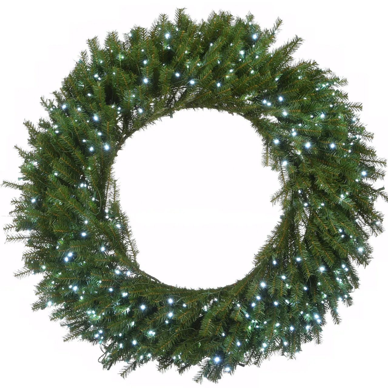 New National Tree Company 48 in. Pre-Lit Norwood Fir Wreath with Multicolor Lights
