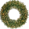 Hot National Tree Company 48 in. Pre-Lit Norwood Fir Wreath with Warm White LED Lights