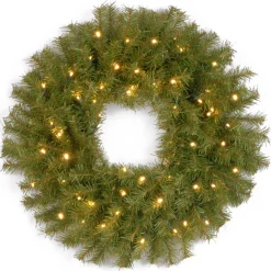 Clearance National Tree Company 30 in. Pre-Lit Norwood Fir Wreath with Twinkly LED Lights