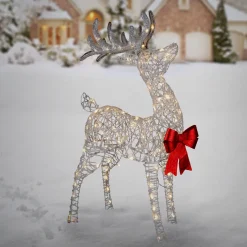 Online National Tree Company 48 in. Pre-lit Standing Buck