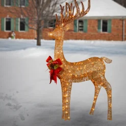 Discount National Tree Company 48 in. Pre-lit Standing Reindeer