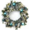 Discount National Tree Company 24 in. Pre-Lit Tinkham Pine Wreath with LED Lights