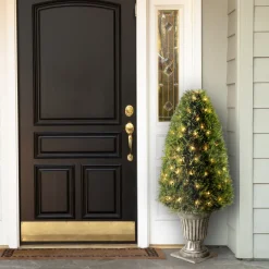 Outlet National Tree Company 48 in. Pre-Lit Upright Juniper Topiary