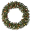 New National Tree Company 48 in. Pre-Lit Wintry Pine Wreath with Clear Lights