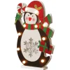 Hot National Tree Company 17 in. Pre-Lit Wooden Penguin