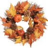 Online National Tree Company 15 in. Pumpkins and Maple Leaves Wreath