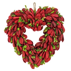 Sale National Tree Company 12 in. Red Petals and Leaves Floral Valentine’s Heart