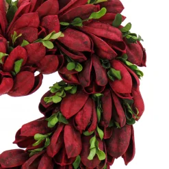 Sale National Tree Company 12 in. Red Petals and Leaves Floral Valentine’s Heart