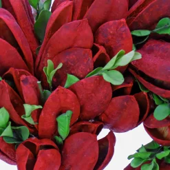 Sale National Tree Company 12 in. Red Petals and Leaves Floral Valentine’s Heart