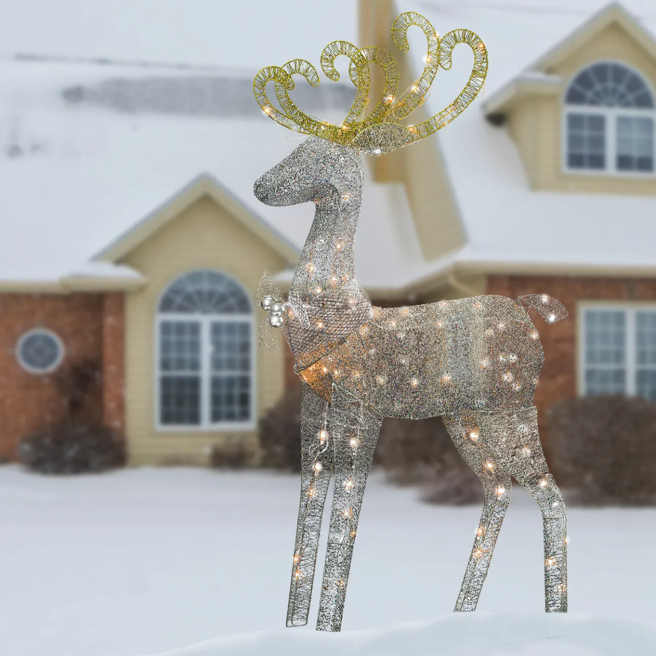 Sale National Tree Company 60 in. Reindeer Decoration with Clear Lights